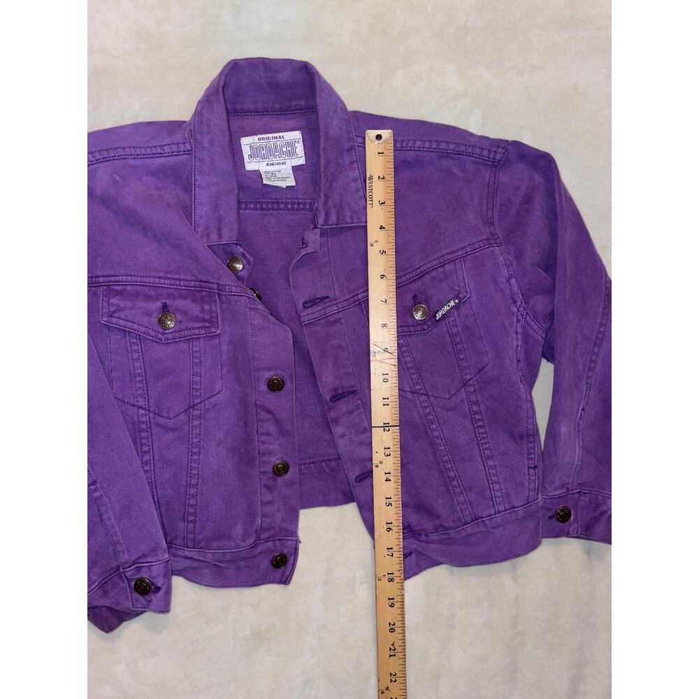 VINTAGE 80s JORDACHE GRAPE DENIM Trucker Boxy Size M Rare - Picture 7 of 7